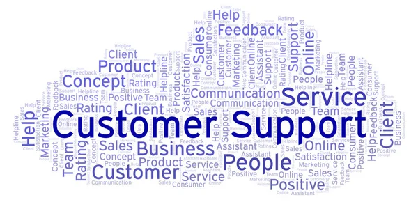 Customer Support Word Cloud Made Text Only — Stock Photo, Image