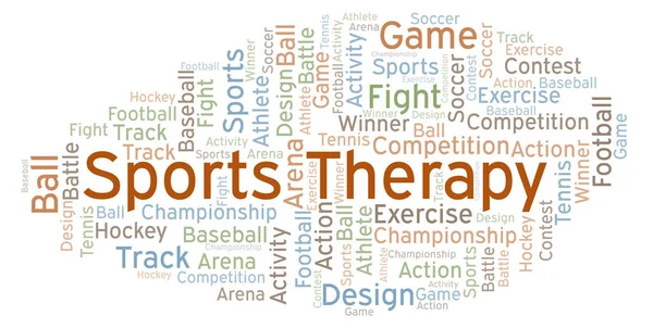 Sports Therapy Word Cloud Made Text Only — Stock Photo, Image