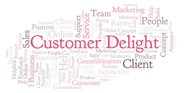 Customer Delight Word Cloud Made Text Only — Stock Photo, Image