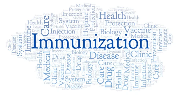 Immunizacja Słowo Cloud Projekt Wykonany Tylko Tekst — Zdjęcie stockowe