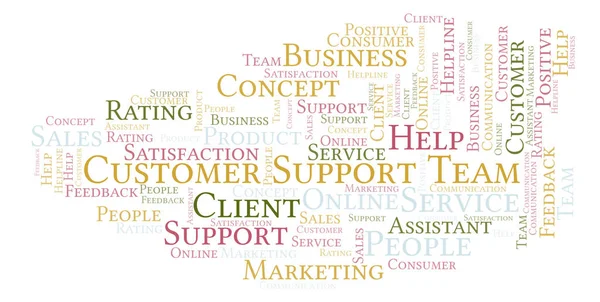 Equipo Atención Cliente Word Cloud Hecho Solo Con Texto —  Fotos de Stock