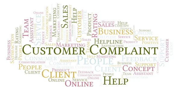 Customer Complaint Word Cloud Made Text Only — Stock Photo, Image