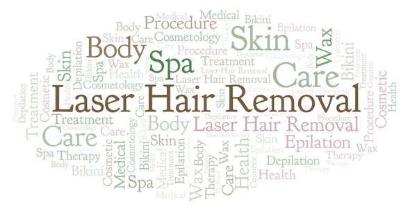 Laser Hair Removal Mot Nuage Wordcloud Fait Avec Texte Seulement — Photo