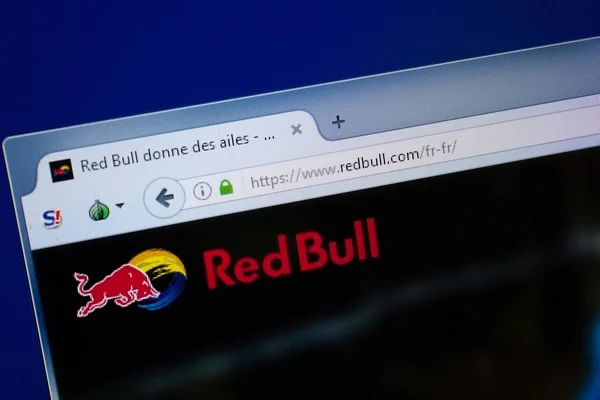 Рязань Россия Сентября 2018 Года Главная Страница Сайта Red Bull — стоковое фото