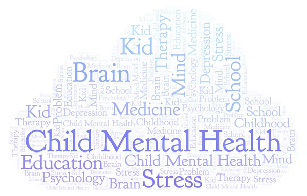 Child Mental Health Word Cloud Wordcloud Made Text Only — Stock Photo, Image