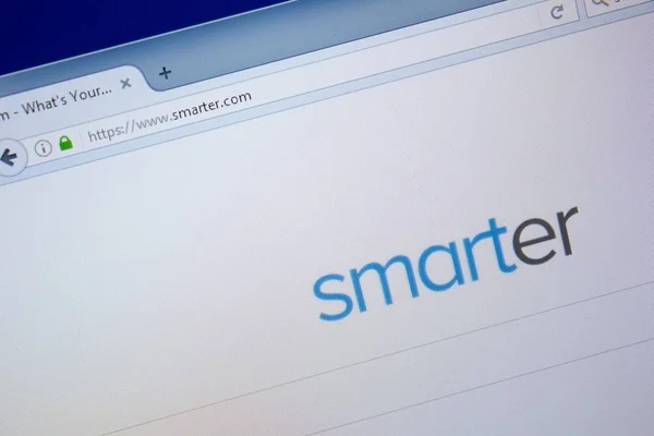 Ryazan Rusia Septiembre 2018 Página Web Smarter Pantalla Url Smarter —  Fotos de Stock