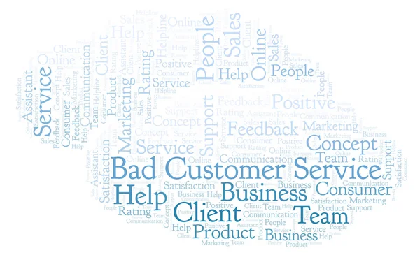 Bad Customer Service word cloud. Made with text only.