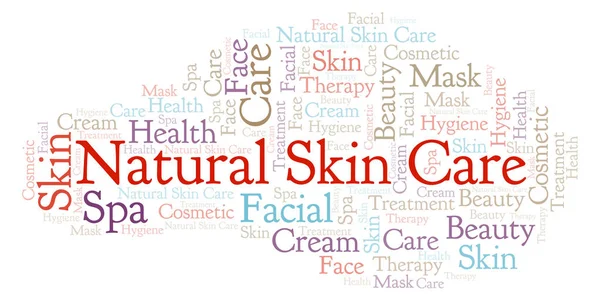 Natural Skin Care Nuage Mots Wordcloud Fait Avec Texte Seulement — Photo