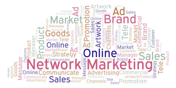 Word cloud with text Network Marketing. Wordcloud made with text only.