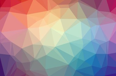 Mavi poligonal güzel çok renkli arka plan resmi