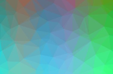 Soyut düşük poli mavi yatay arkaplan çizimi