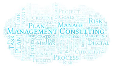 Yönetim danışmanlık kelime bulutu, yalnızca metin ile yapılan