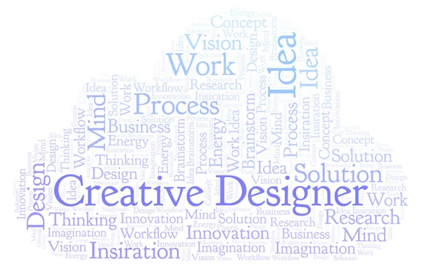 Creative Designer Nuvem Palavras Feita Apenas Com Texto — Fotografia de Stock