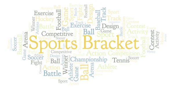 Sports Bracket Word Cloud Made Text Only — Stock Photo, Image