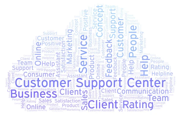 Customer Support Center Word Cloud Gemaakt Met Alleen Tekst — Stockfoto