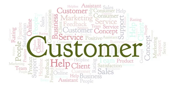 Customer Word Cloud Made Text Only — Stock Photo, Image