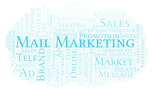 Nuvem Palavras Com Texto Mail Marketing Wordcloud Feito Apenas Com — Fotografia de Stock