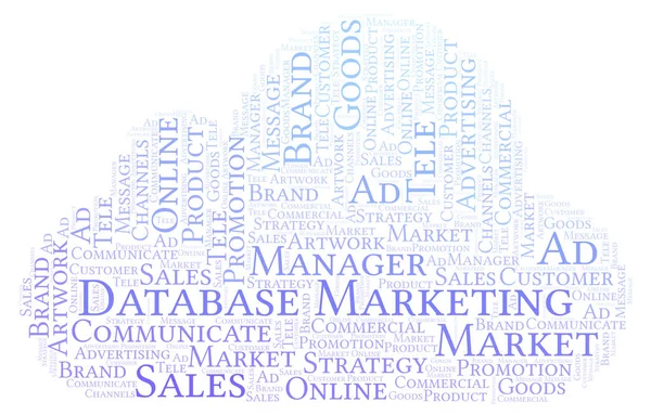 Word Cloud Text Database Marketing Wordcloud Made Text Only — Stock Photo, Image