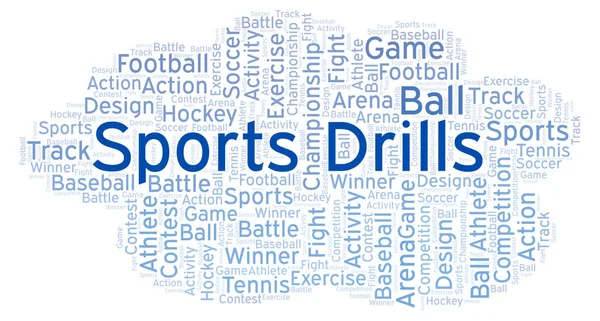 Sports Drills Nuvem Palavras Feito Apenas Com Texto — Fotografia de Stock