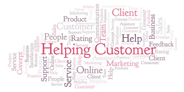 Helping Customer Word Cloud Made Text Only — Stock Photo, Image