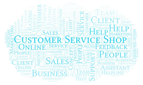 Servizio Clienti Shop Word Cloud Realizzato Solo Con Testo — Foto Stock