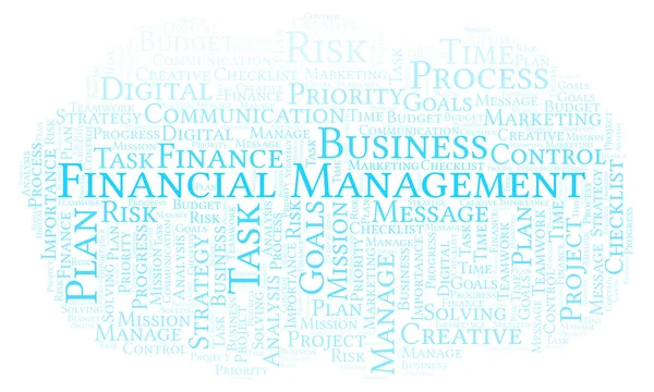 Financial Management word cloud, made with text only