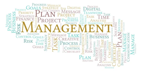 Management Word Cloud Nur Mit Text Erstellt — Stockfoto