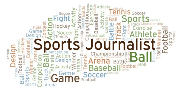 Sports Journalist Word Cloud Made Text Only — Stock Photo, Image