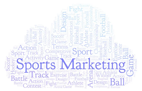 Sports Marketing Word Cloud Made Text Only — Stock Photo, Image