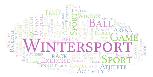 Wintersport Word Cloud Made Text Only — Stock Photo, Image