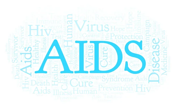 Aids Word Cloud Gjorda Med Endast Text — Stockfoto