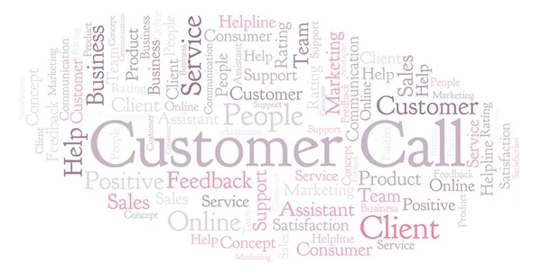 Customer Call word cloud. Made with text only.