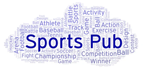 Sports Pub word cloud. Made with text only.