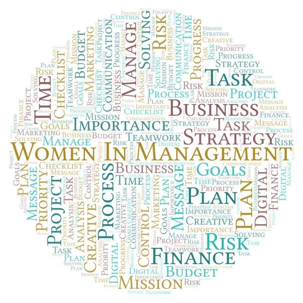 Frauen Management Word Cloud Nur Mit Text — Stockfoto