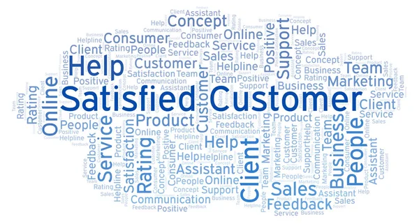 Satisfied Customer Word Cloud Made Text Only — Stock Photo, Image