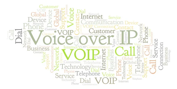 Voice over IP word cloud. Wordcloud made with text only.