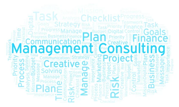 Management Consulting Word Cloud Nur Mit Text — Stockfoto