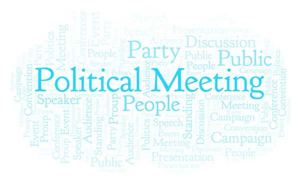 Political Meeting word cloud. Wordcloud made with text only.
