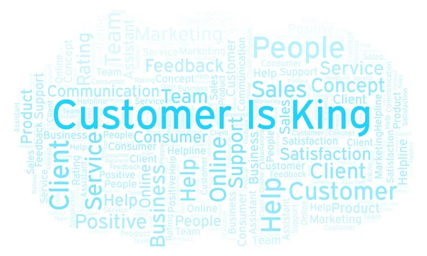 Customer Is King word cloud. Made with text only.
