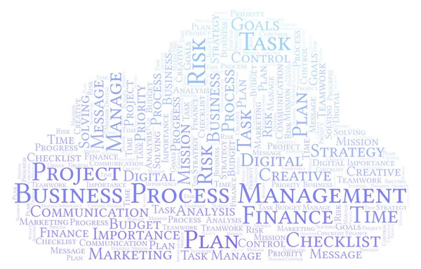 Business Process Management Word Cloud Nur Mit Text — Stockfoto