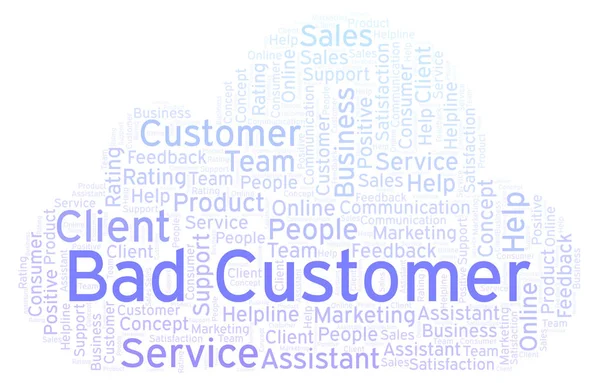 Bad Customer Word Cloud Made Text Only — Stock Photo, Image
