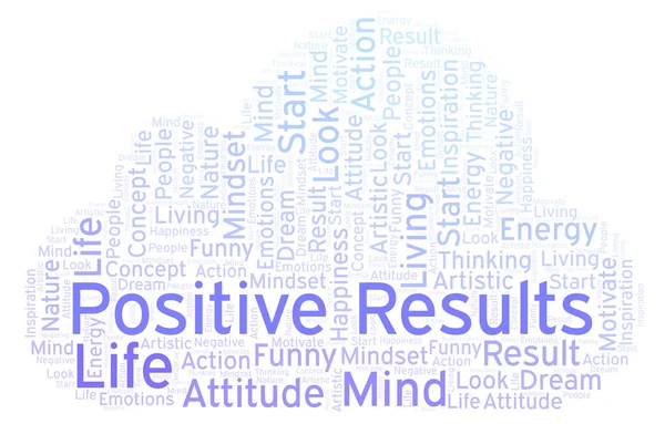 Positive Ergebnisse Wortwolke Nur Mit Text — Stockfoto
