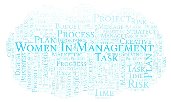 Women In Management word cloud, made with text only