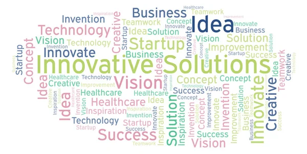 Innovative Solutions Word Cloud Made Text Only — Stock Photo, Image