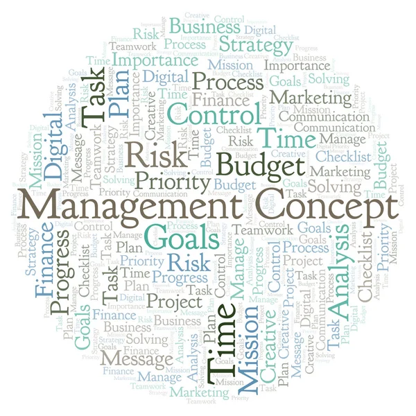 Management Concept Word Cloud Realizzato Solo Con Testo — Foto Stock