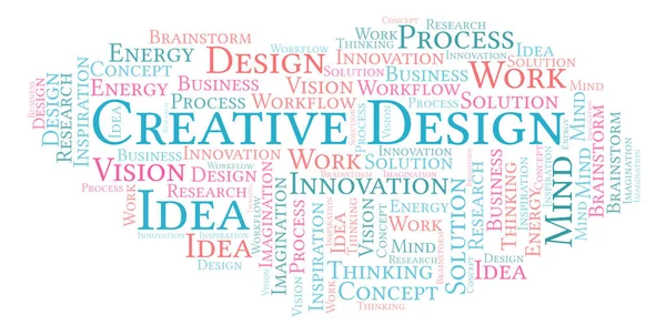 Creative Design Słowo Cloud Wykonane Tylko Tekst — Zdjęcie stockowe