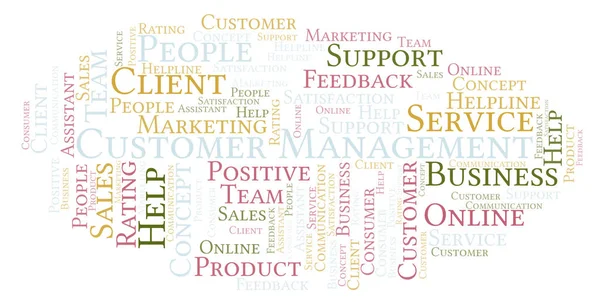 Customer Management word cloud. Made with text only.