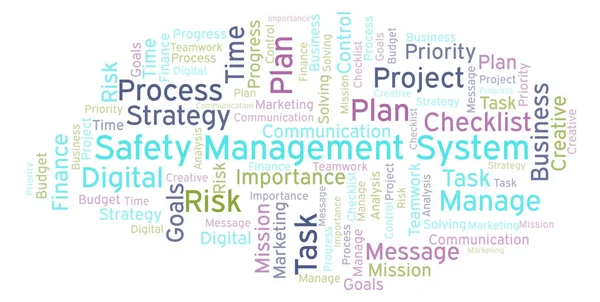 Safety Management System word cloud, made with text only