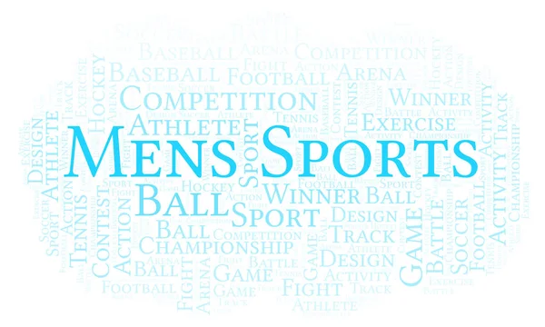 Mens Sport Word Cloud Med Endast Text — Stockfoto