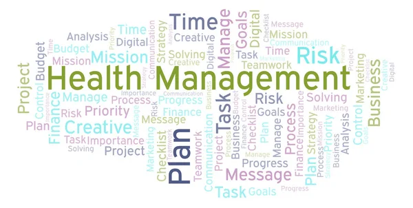 Health Management word cloud, made with text only
